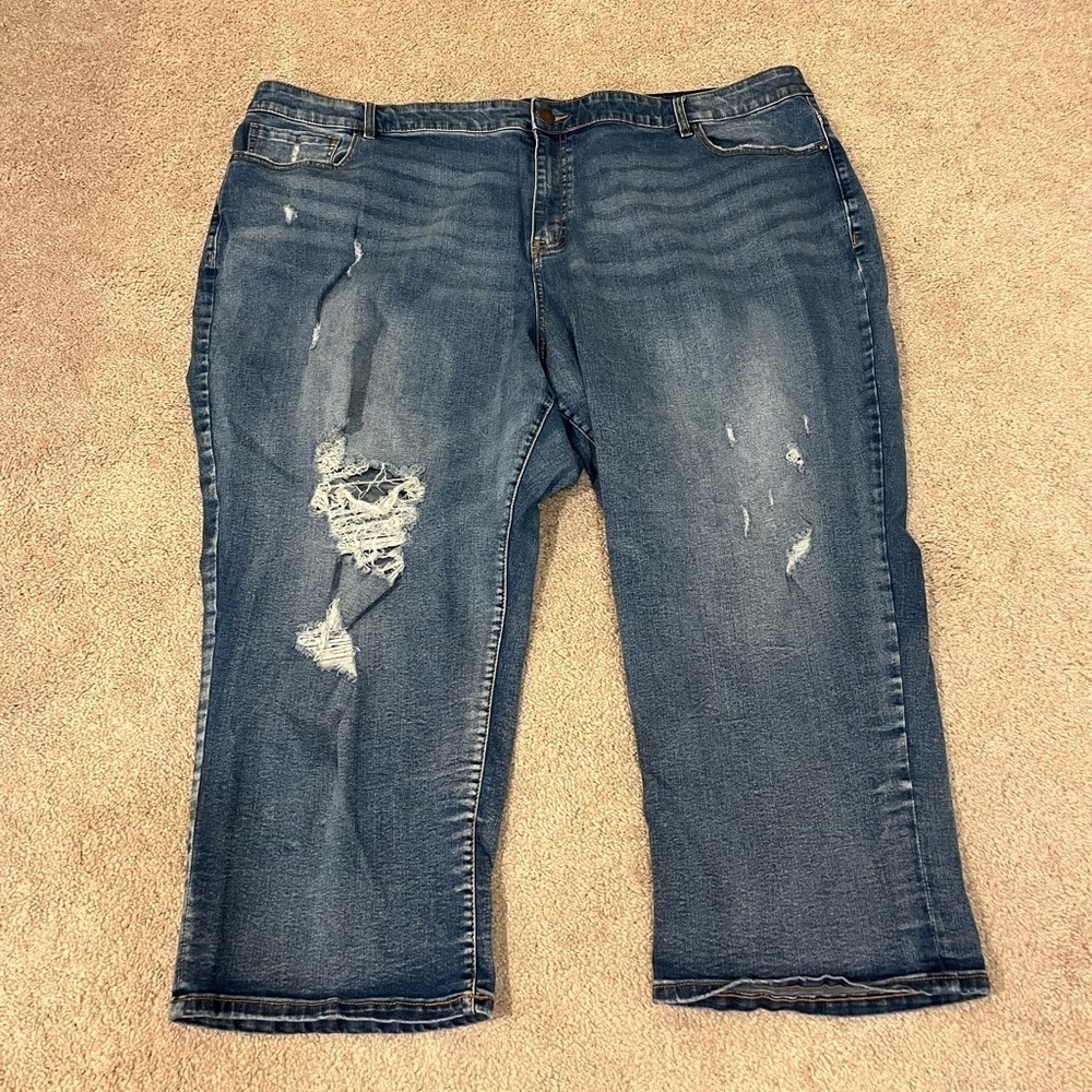 Lane Bryant Distressed Jean Capri’s